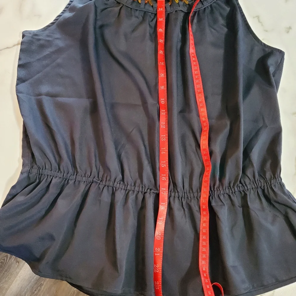 Michael Kors Black Sleeveless  Peplum Top size 1X